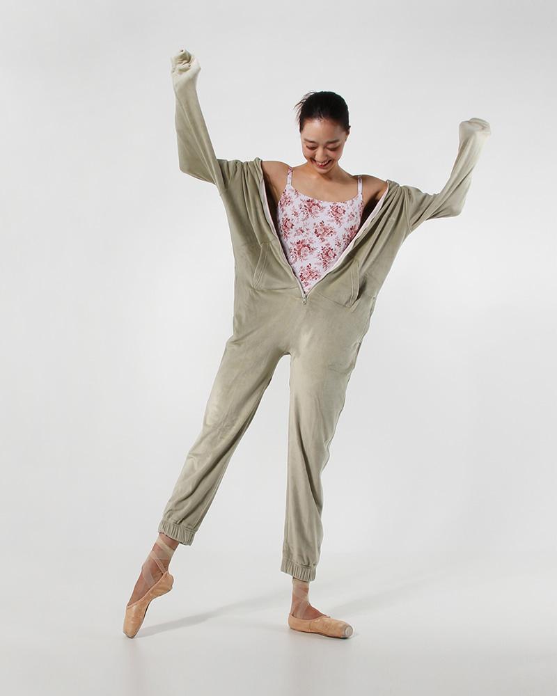 LDB017-2 alice silk velvet onesie BABY GREEN