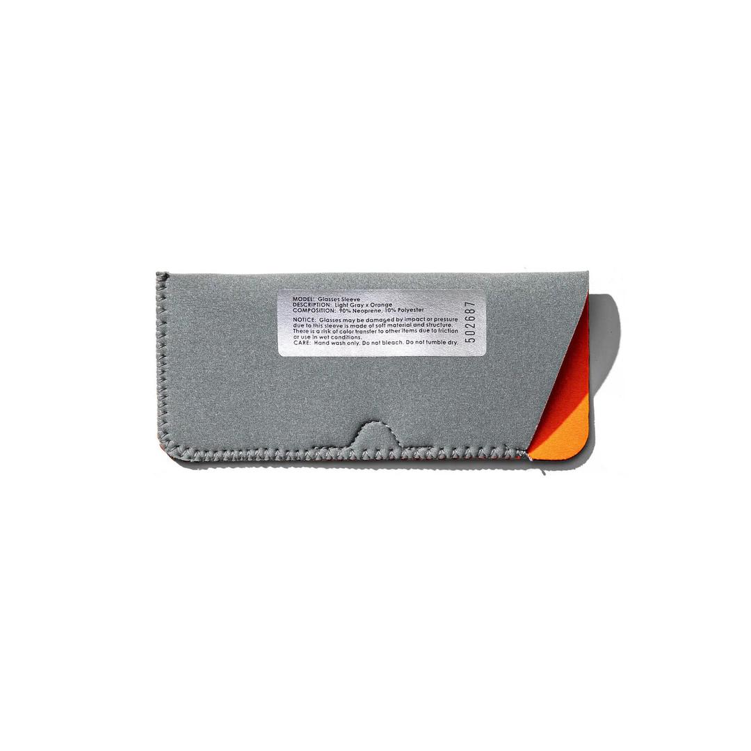 502687 GLASSES SLEEVE Light Gray x Orange