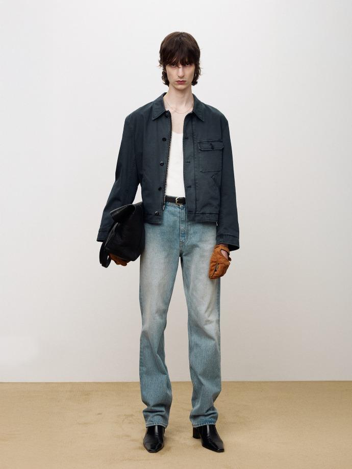 GARMENT-DYED COTTON DECK JACKET_ FADED NAVY