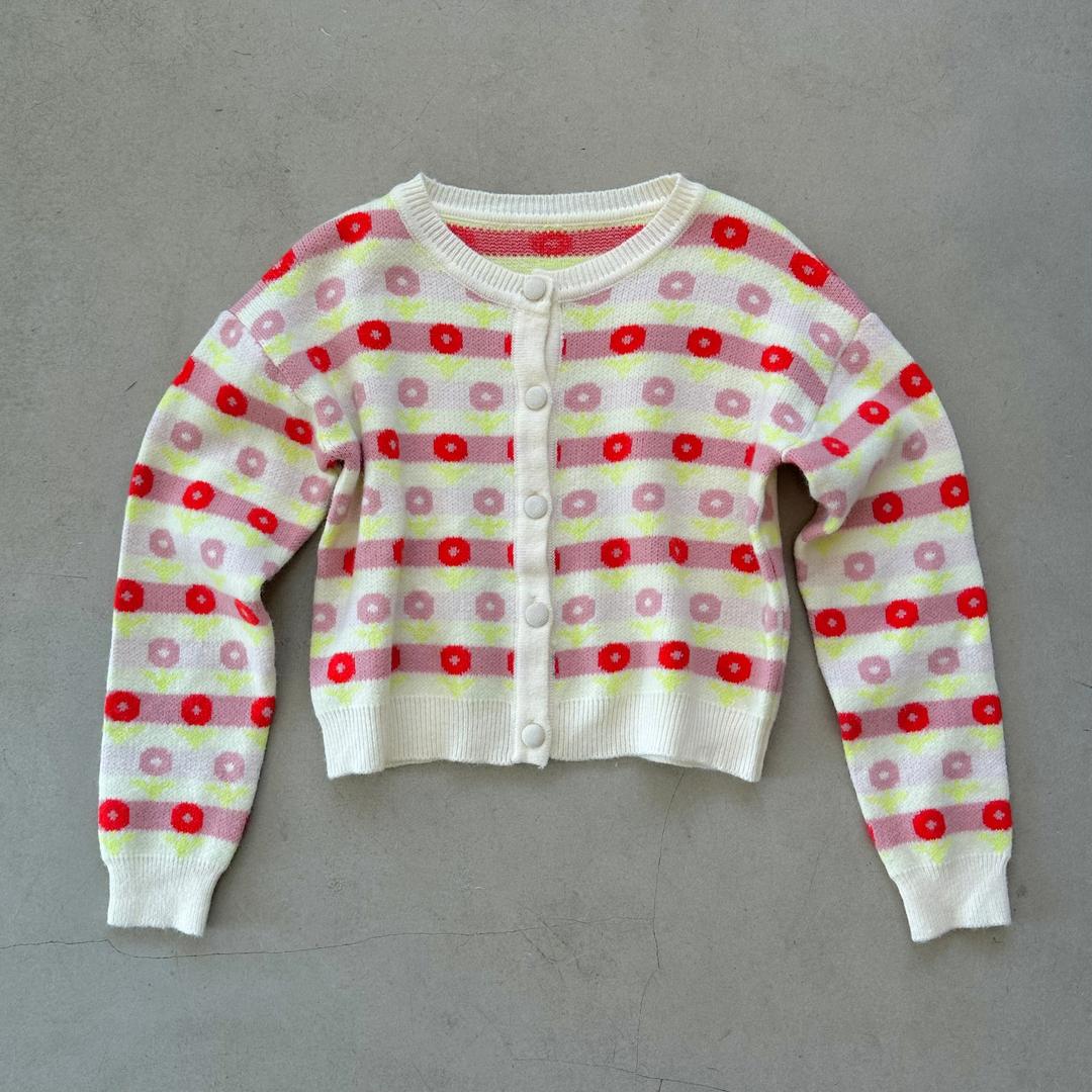 Flower pattern cardigan