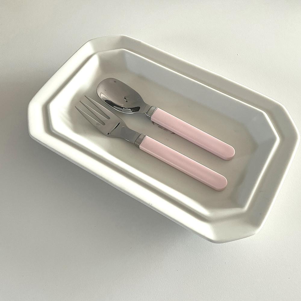 [NEW] 아노바 베이비핑크 디저트 커트러리 스푼/ 포크