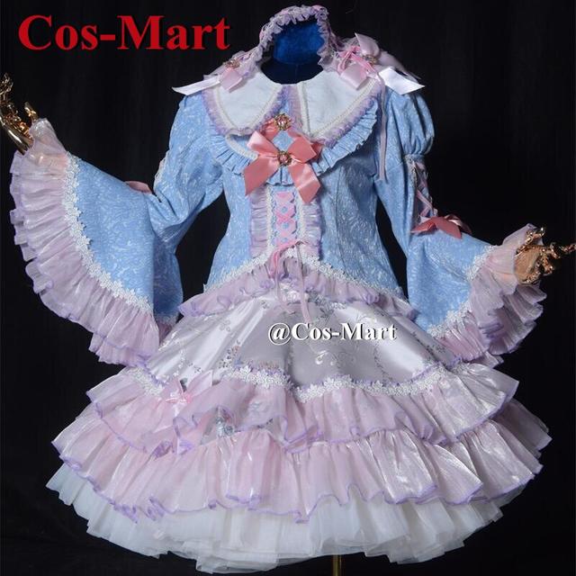 Cos-Mart 게임 동방 프로젝트 플랑드르 스칼레 코스프레 의상, 달콤하고 우아한 드레스 활동 파티 역할 놀이 의류 맞춤 제작