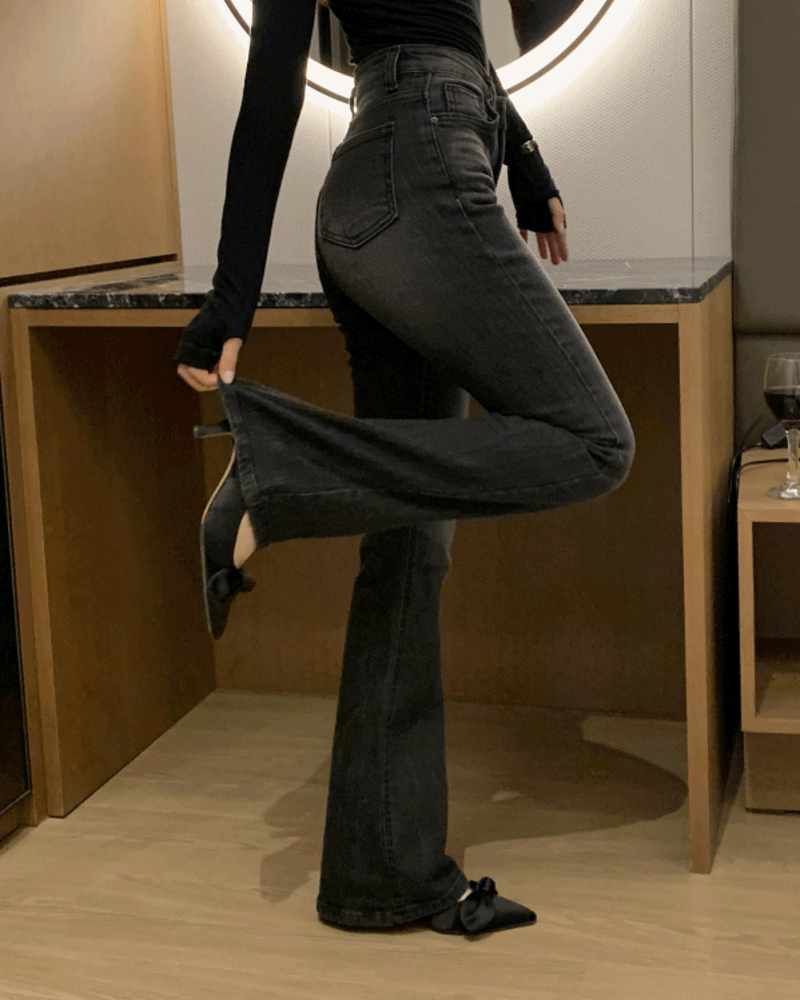 극찬 스판 워싱 부츠컷 데님팬츠