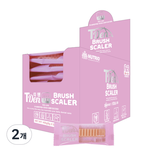 뉴트리오 티덴 브러쉬 강아지 덴탈껌 50p, 피부케어, 400g, 2개 - 덴탈껌 | 쿠팡