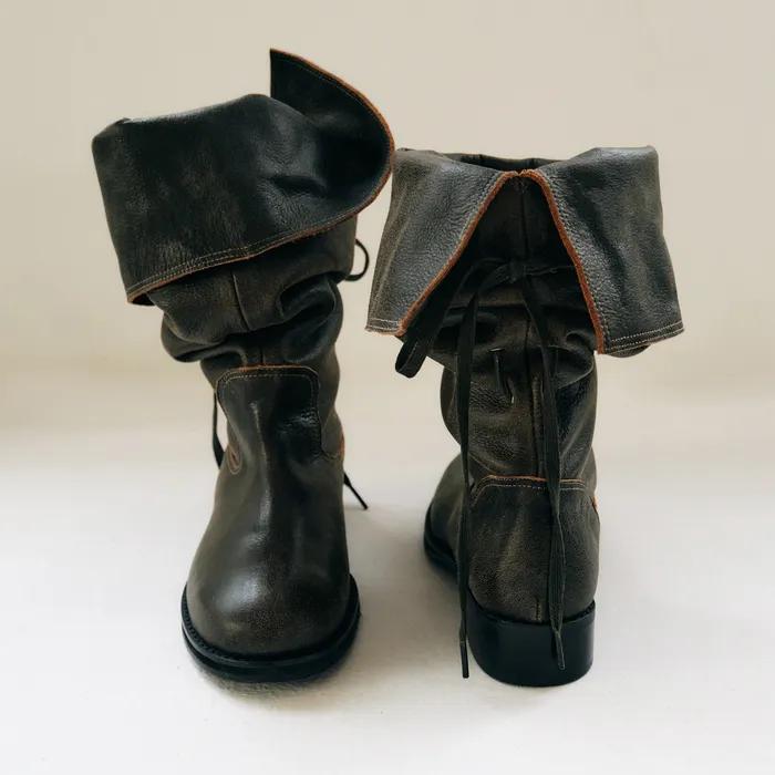 플리에 투웨이 부츠 [빈티지 브라운]