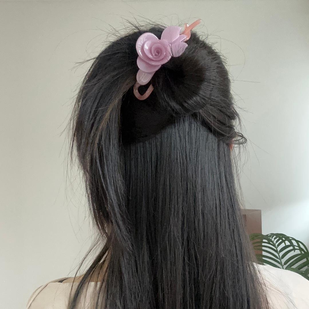 Rose kanzashi hair pin (7color)