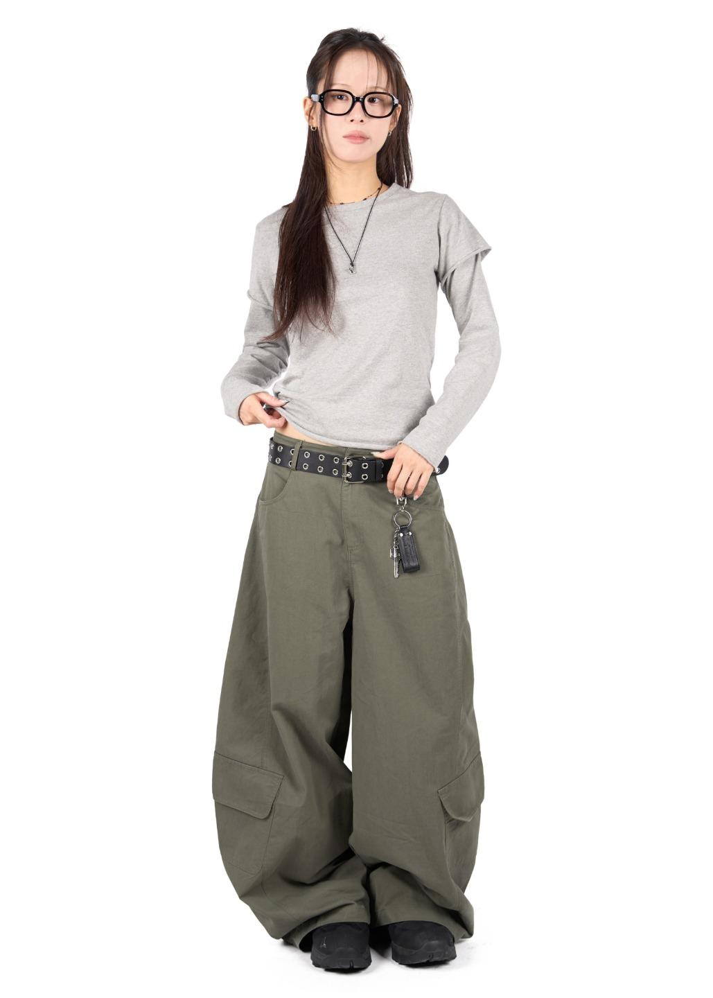 릿킴 UNDER POCKET CURVED PANTS