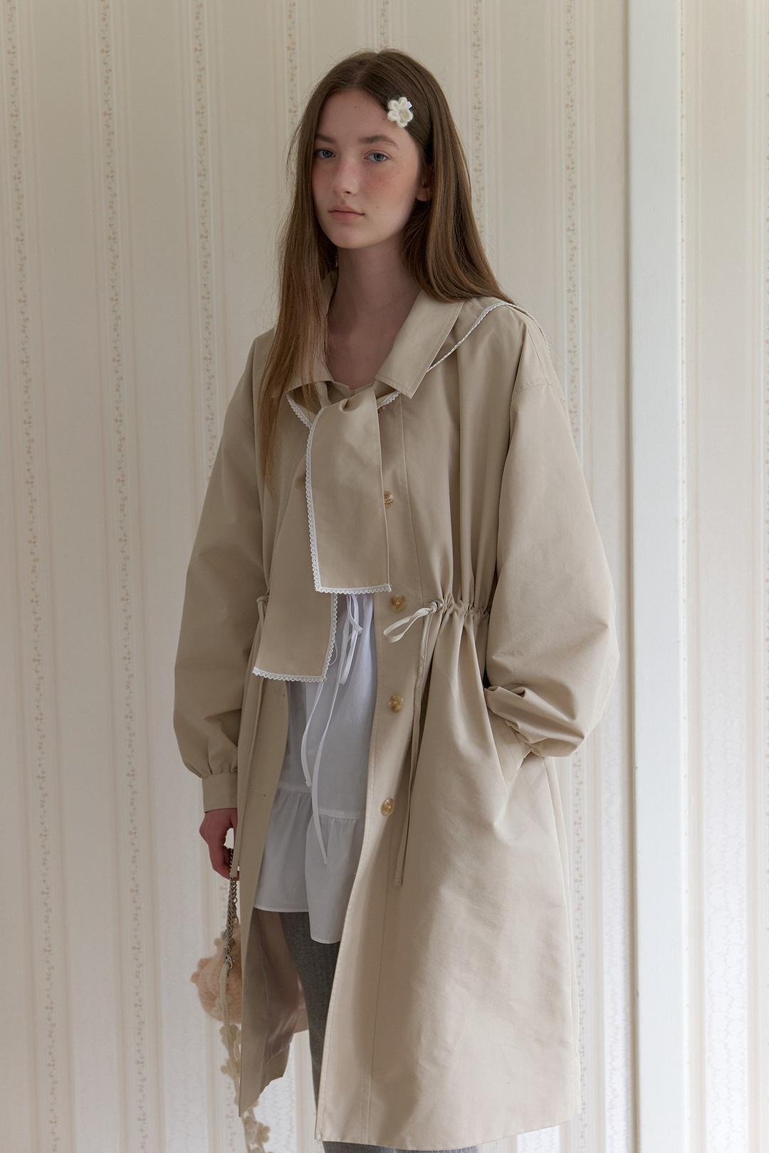 Cape Trench Coat (Beige)