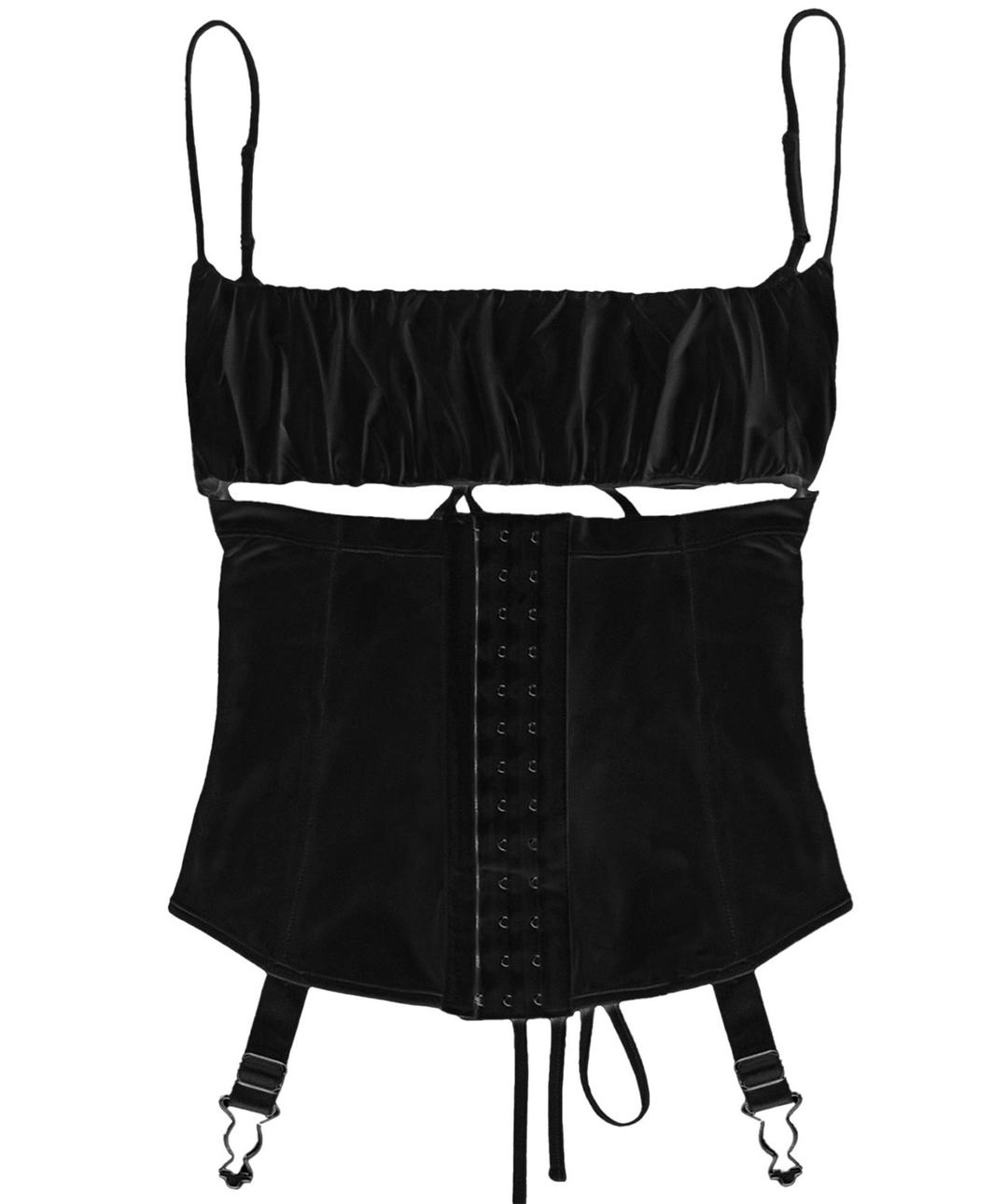 Lace-up corset top (Black)