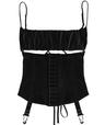 Lace-up corset top (Black)