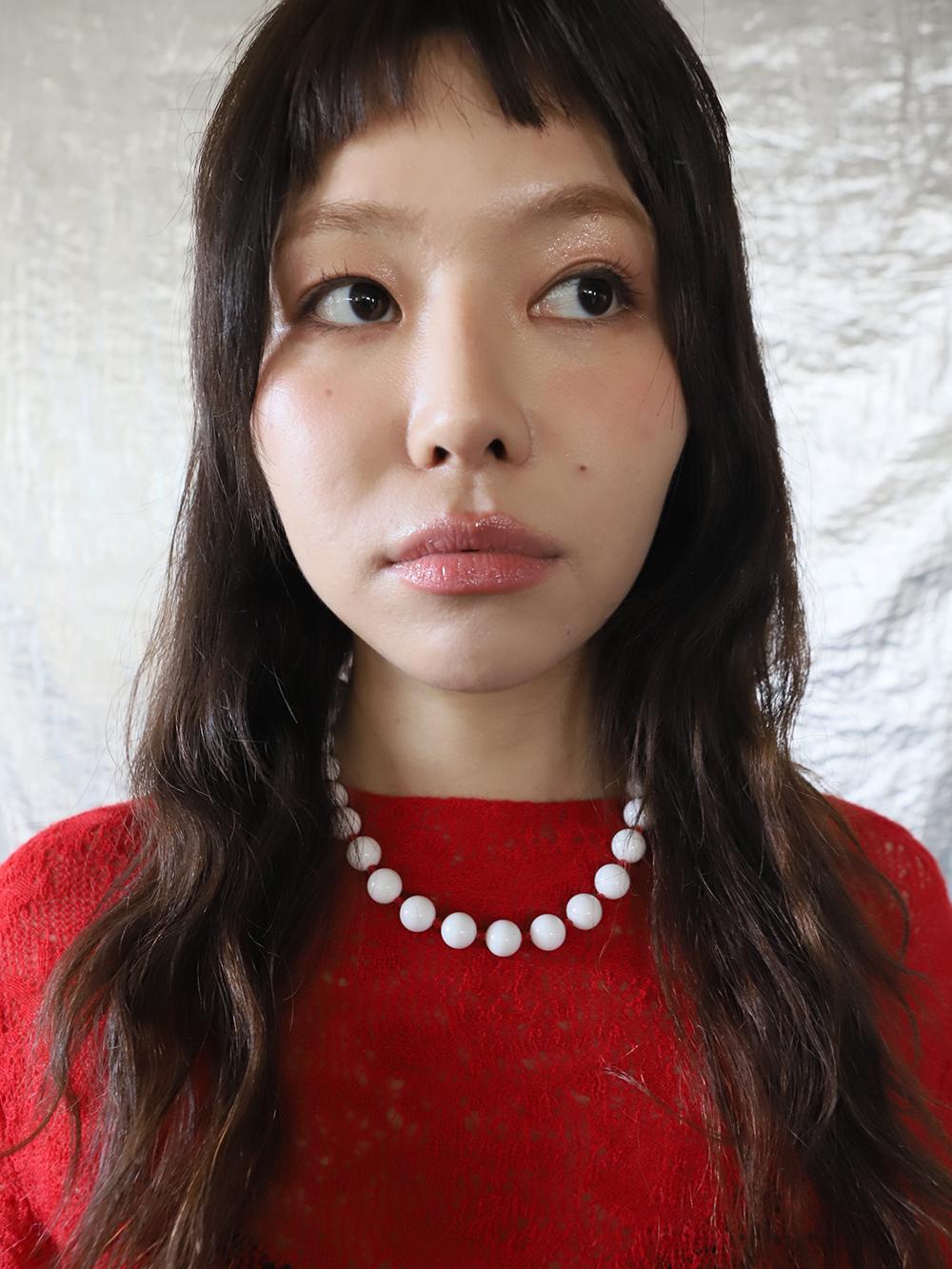 925silver White Strawberry Necklace