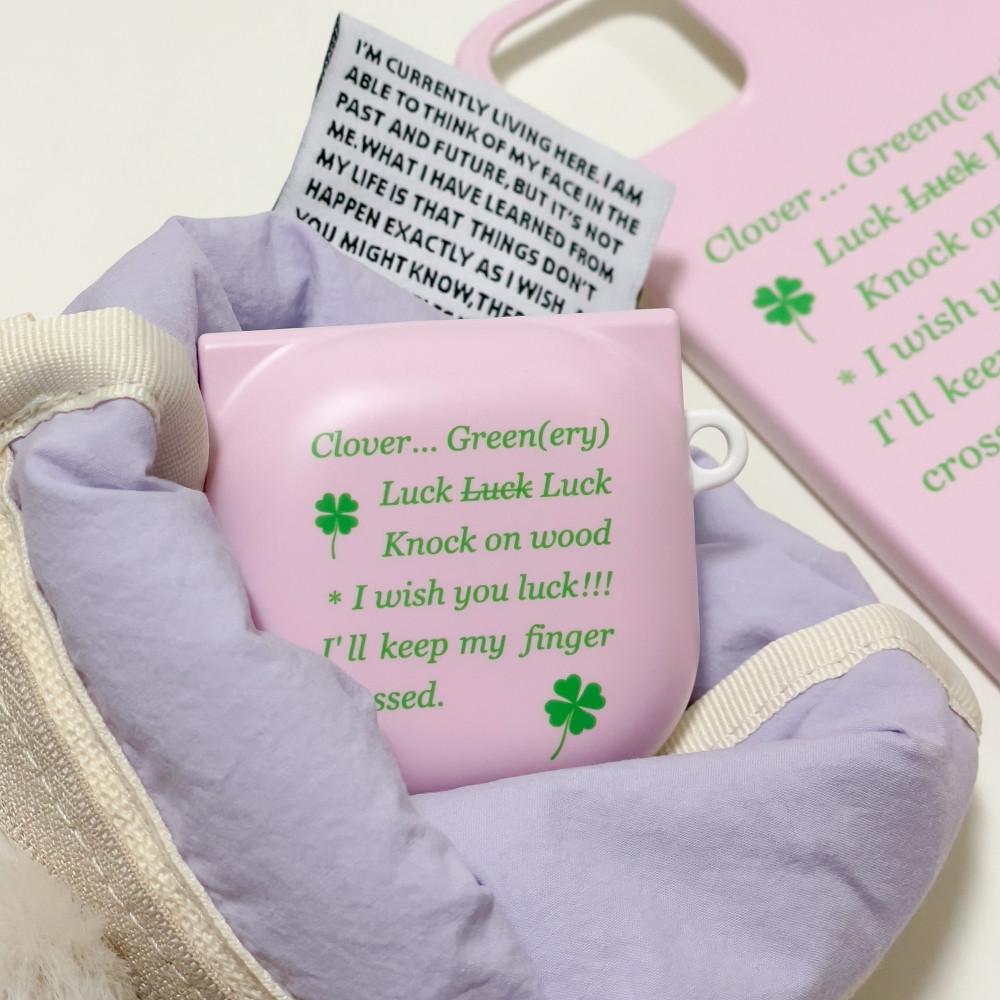 Lucky charm | 하드 에어팟&버즈 케이스 - Pink  (유광,무광)