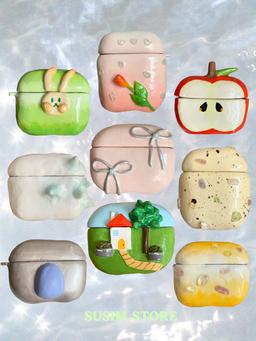 수심 Cozy Pods Case(15 Type) 코지 에어팟 케이스 키치 유니크 석고 도자기