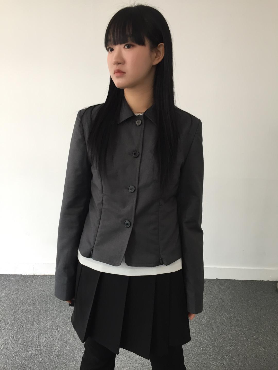 cropped slit jacket (2c)