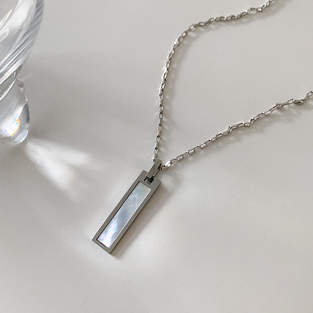 메런 스퀘어 체인목걸이