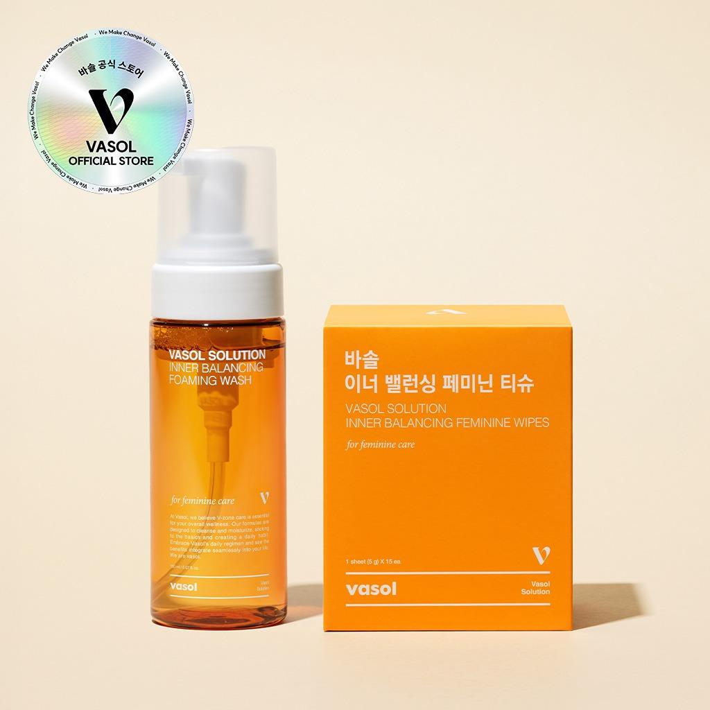 [데일리 케어] 이너밸런싱 포밍 워시 150ml + 페미닌 티슈 1박스(15매)