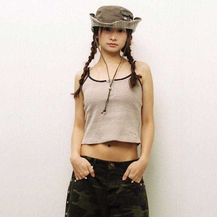 STRIPE BUTTON TANK TOP [BEIGE]