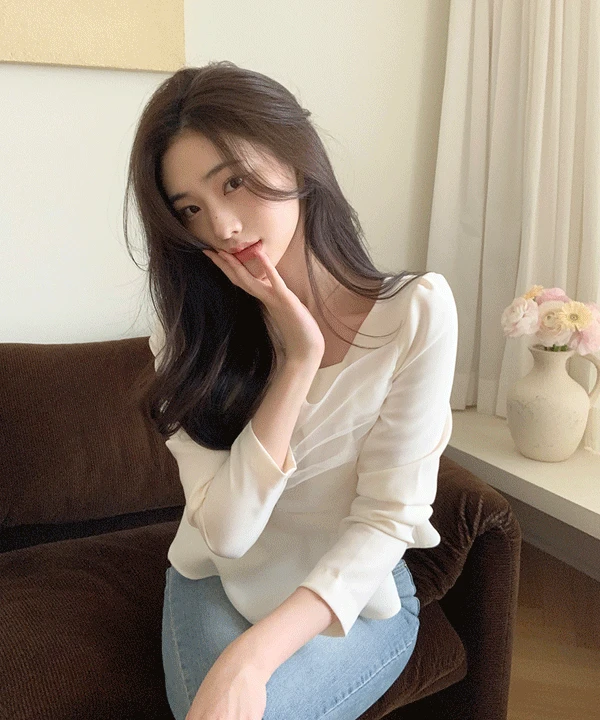 페플럼 여리쉬폰 플레어 블라우스 - 2color