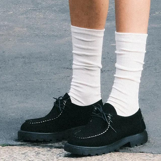 라운드 토 스티치 청키 로퍼 412239004/412315007 (3cm/2type)