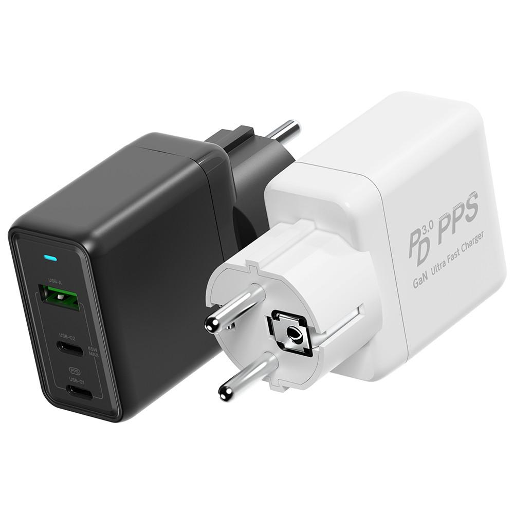 GaN 핸드폰 접지 고속충전기 65W PD 멀티 C타입 노트북 초 고속 아이폰 충전기