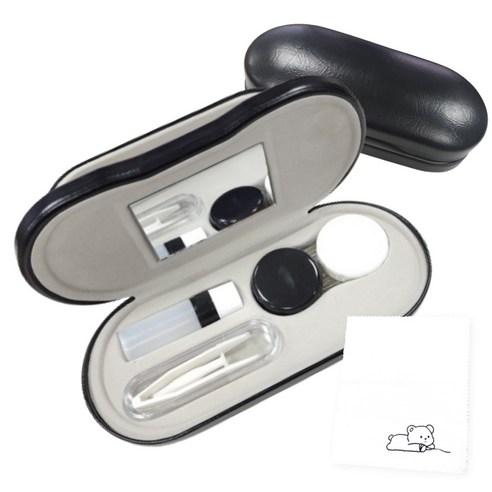 로앤제이 안경 렌즈 일체형 겸용 듀얼 수납 케이스 여행용 휴대용 보관함, 블랙, 1개 - 기타가정용품 | 쿠팡