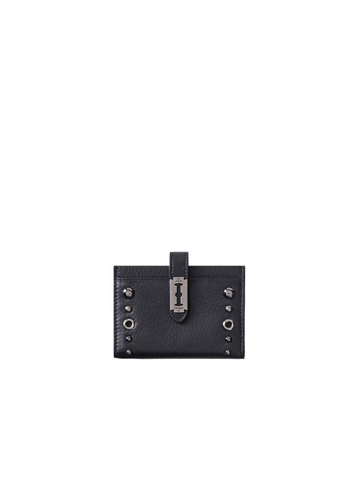 Magpie Goth Stud Card Wallet (맥파이 고스 스터드 카드지갑) Black