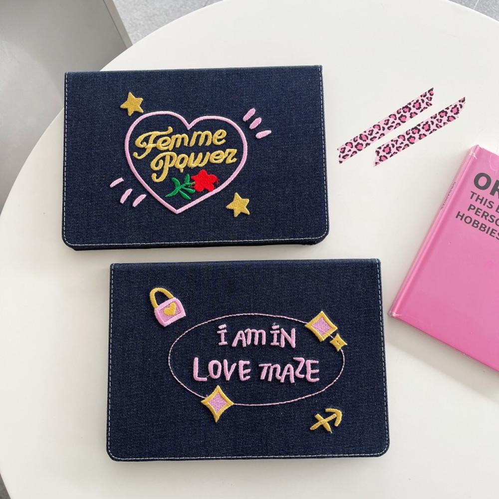 수심 Denim Ipad Case 데님 아이패드 케이스 y2k 키치 유니크