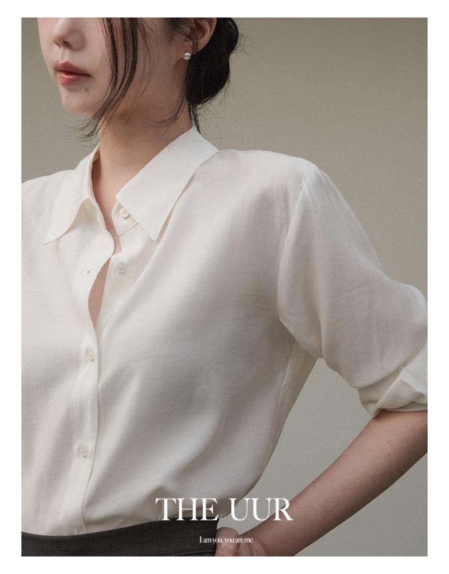 [ss ver.] uur sheer moved all shirts-blouse [veiled-cream]