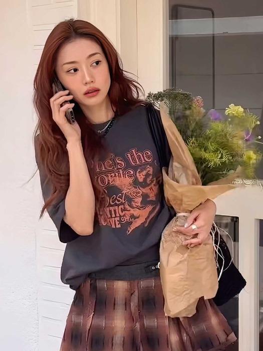 [단독][소라 PICK] CUPID VTG 티셔츠 다크그레이 AW5XE44313