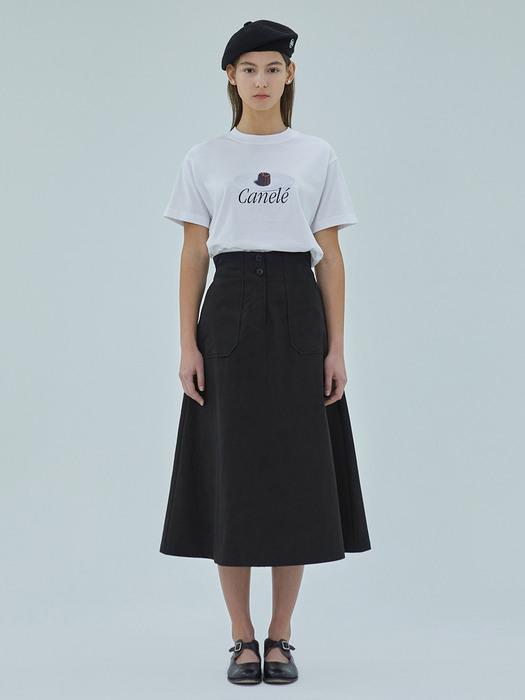 W BANDING SKIRT black