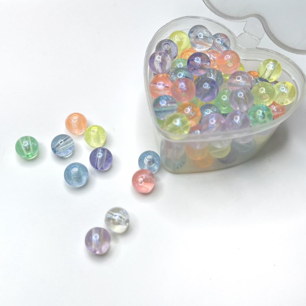 파스텔 블루펄 컬러 비즈 [약 12g]