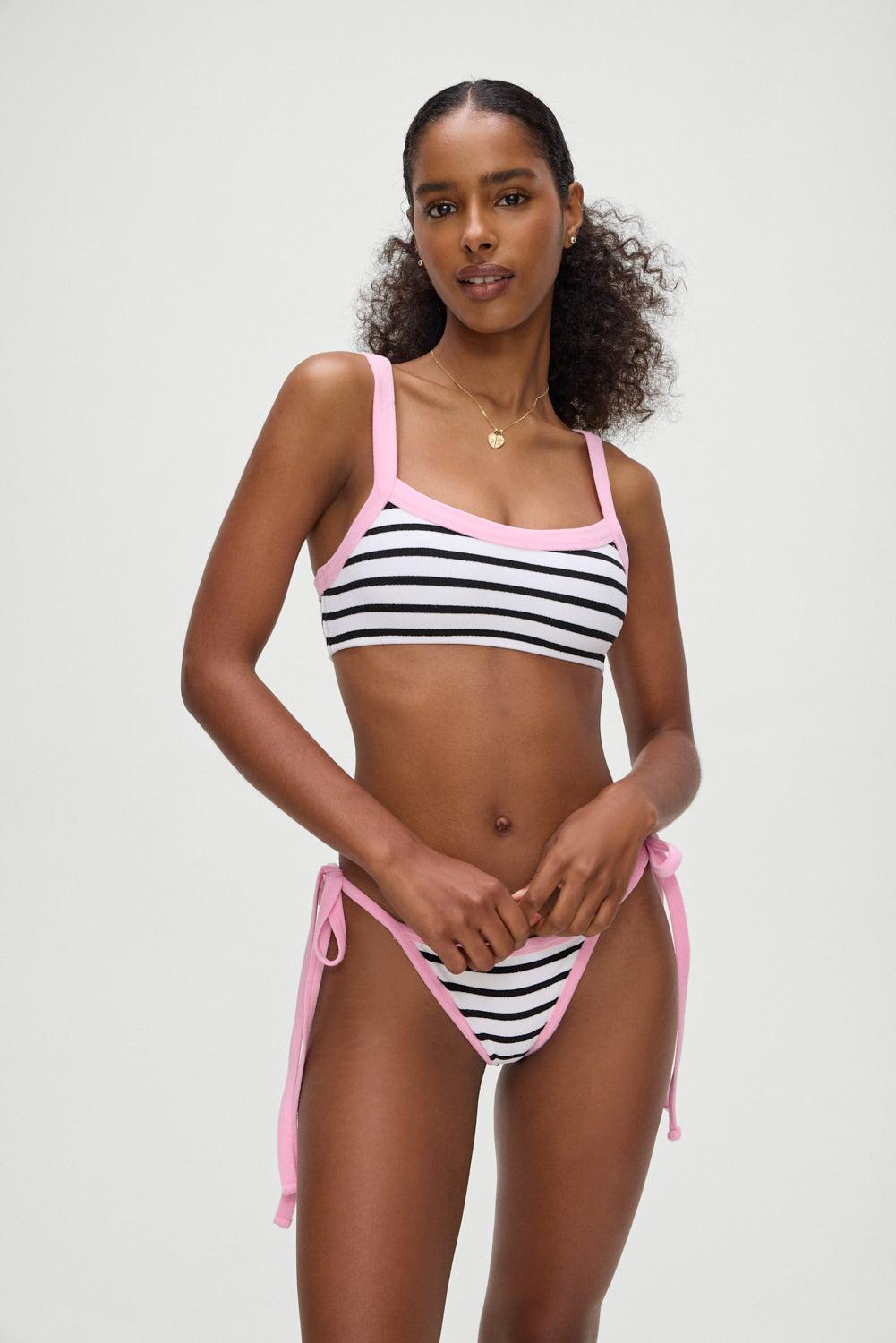 Flynn Bralette Bikini Top - Vintage Stripe - Vintage Stripe / XS