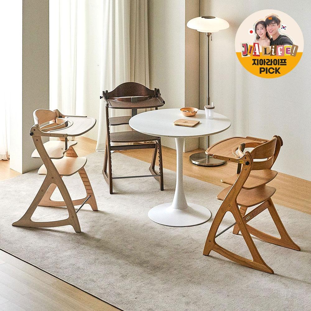 [공식몰누적판매1위]야마토야 스쿠스쿠GL 원목 하이체어_컬러선택(쿠션 포함) 유아 식탁의자 이유식의자