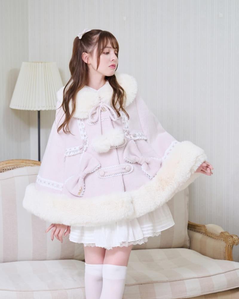 LIZ LISA 리즈리사 샤기 트윈 리본 판초 