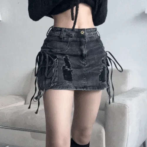 [핏진짜대박/컬러추가] y2k 미니 데님 카고 스커트 / 3color