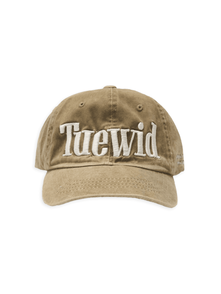 TUEWID logo wrinkled ball cap in caramel