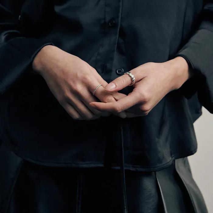 [925 silver] Cinq.silver.217 / grand bout ring