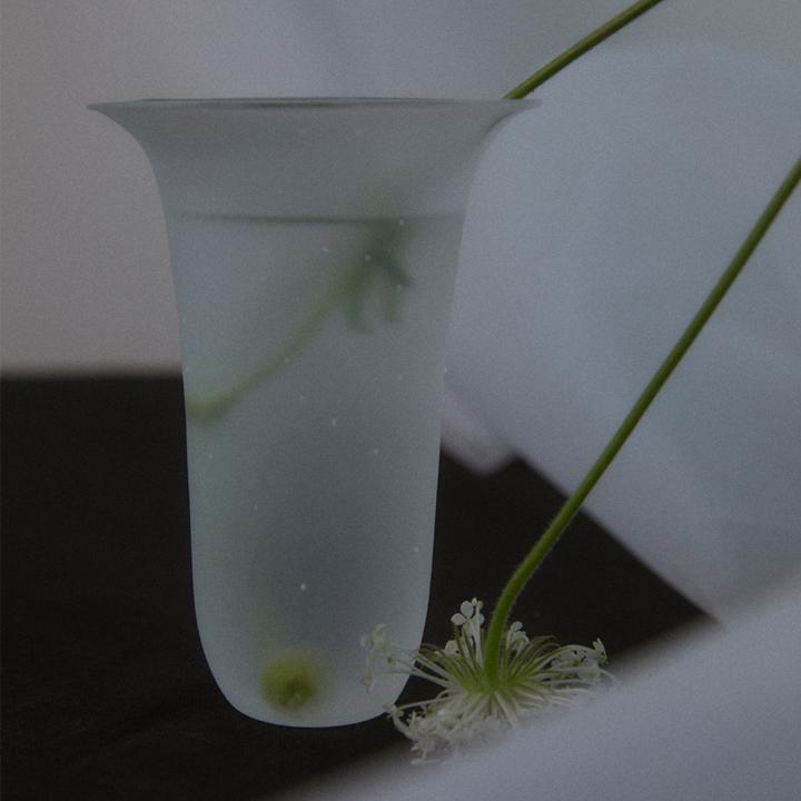 포그 글라스 컵 / foggy white