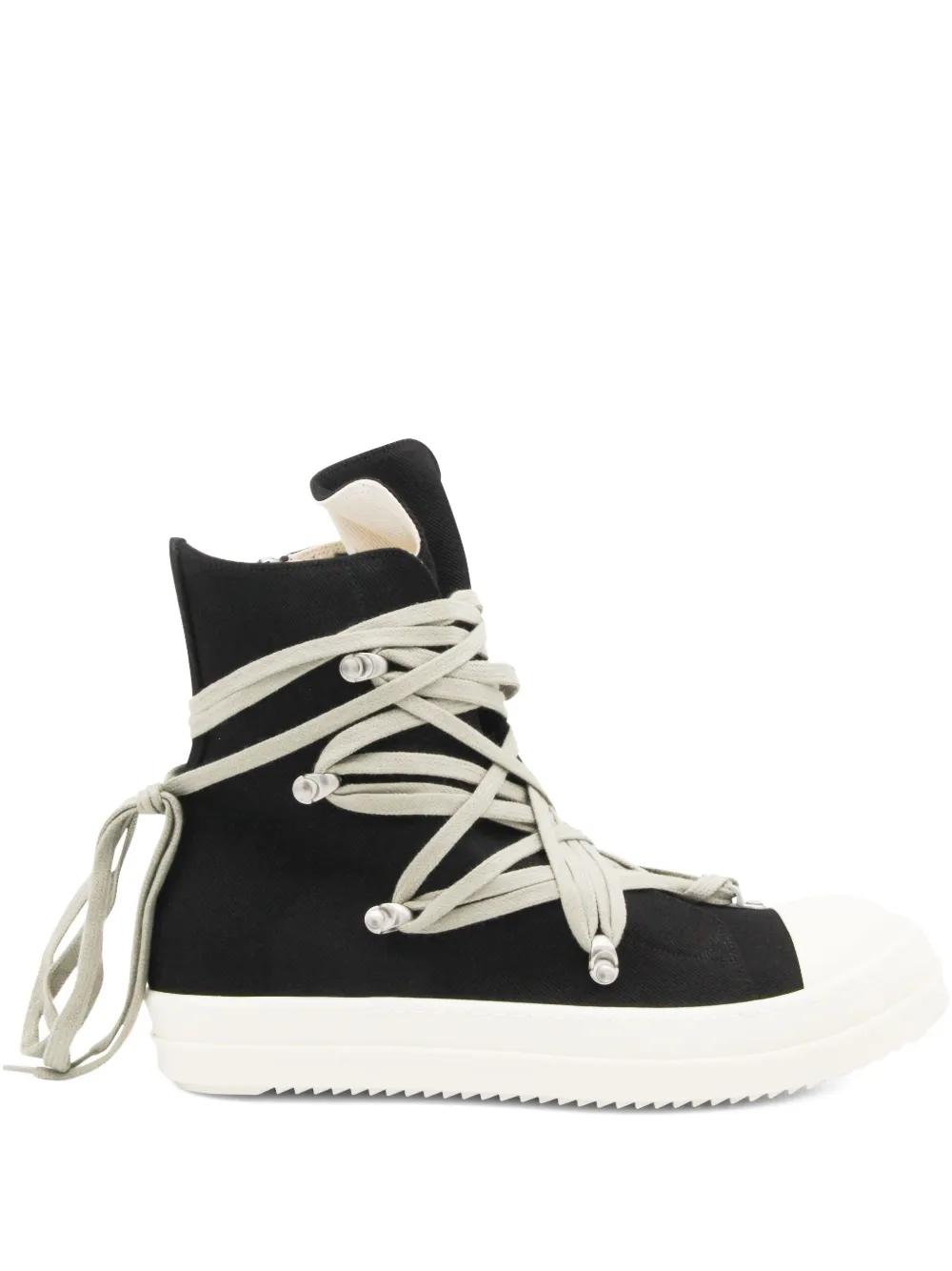 Rick Owens DRKSHDW 레이스업 하이탑 스니커즈 | 블랙 | FARFETCH KR