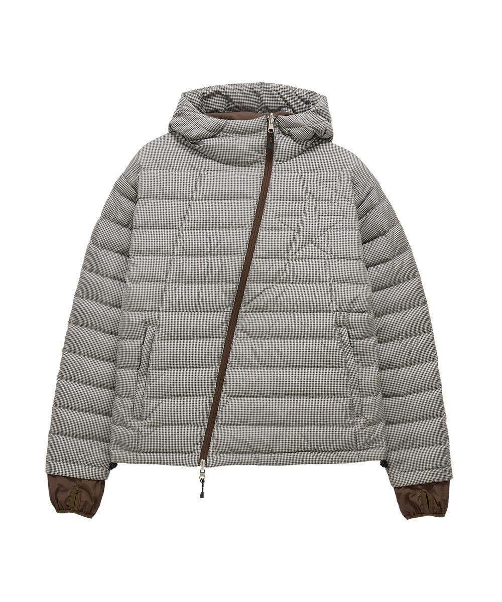 DD star quilting light down jacket (CHK BEIGE)