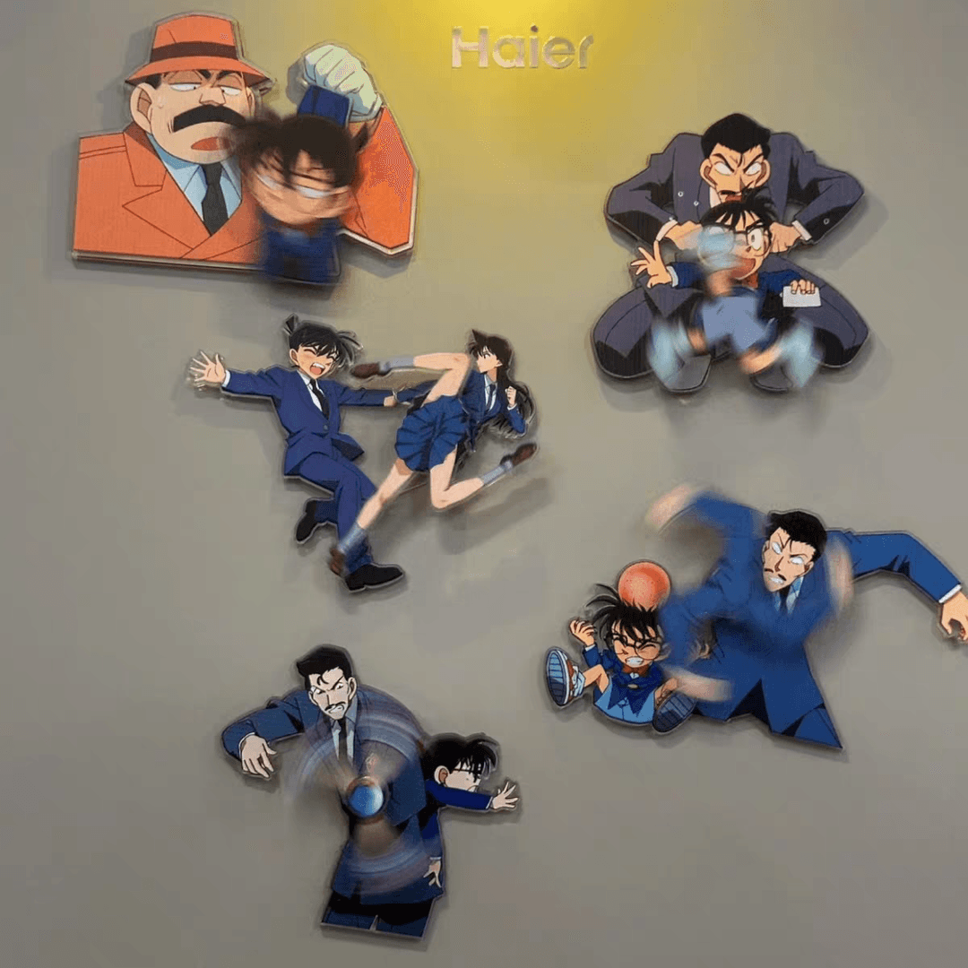 명탐정 코난 회전 냉장고 자석 바람개비 마그네틱 5종