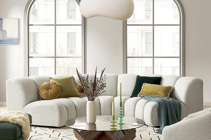 MJBS147 모던 디자인 모듈 조합형 반원형 코너 거실 쇼파 3type 2color