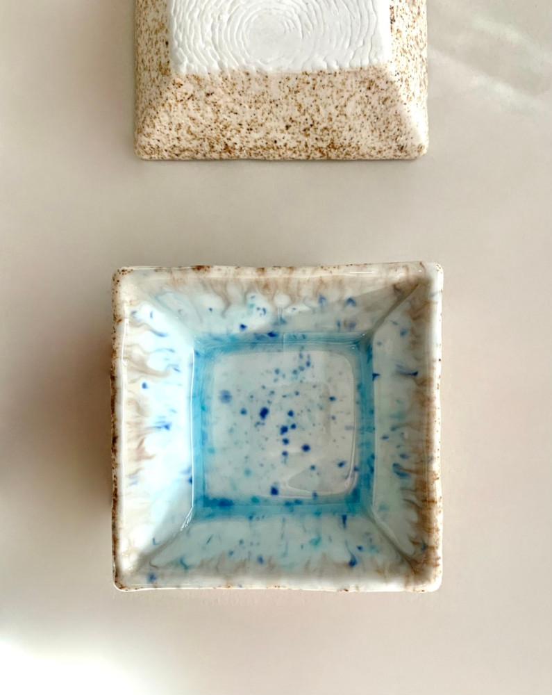 아르보샵 바다 모래알 사각 종지 소스 그릇 반찬종지 소스기