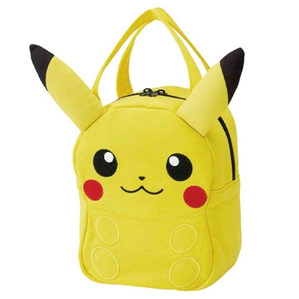 포켓몬스터 스웨이드 도트 손잡이런치백 초등학생 소풍 도시락가방 (피카츄)