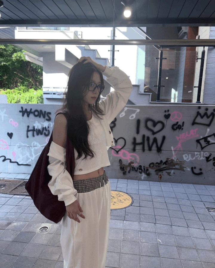 [set상품] 여성 가을 체크 트레이닝 후드 바지 세트