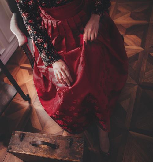 양단 레드 :: 허리치마