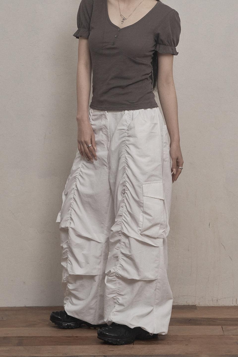 Shirring Parachute Pants