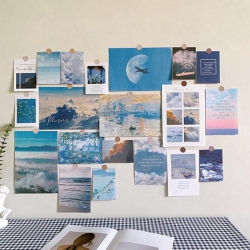 포토 픽쳐 컬러 5종 레트로 엽서 세트 벽 포스터 방꾸미기 소품