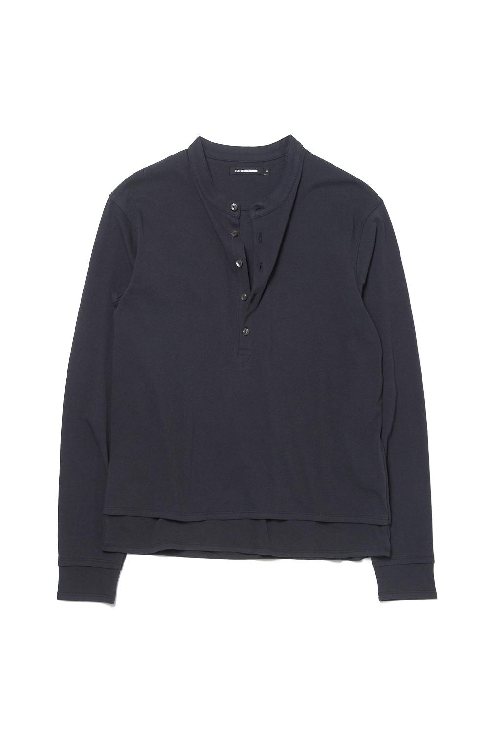 Dual Front Tee Blue Charcoal