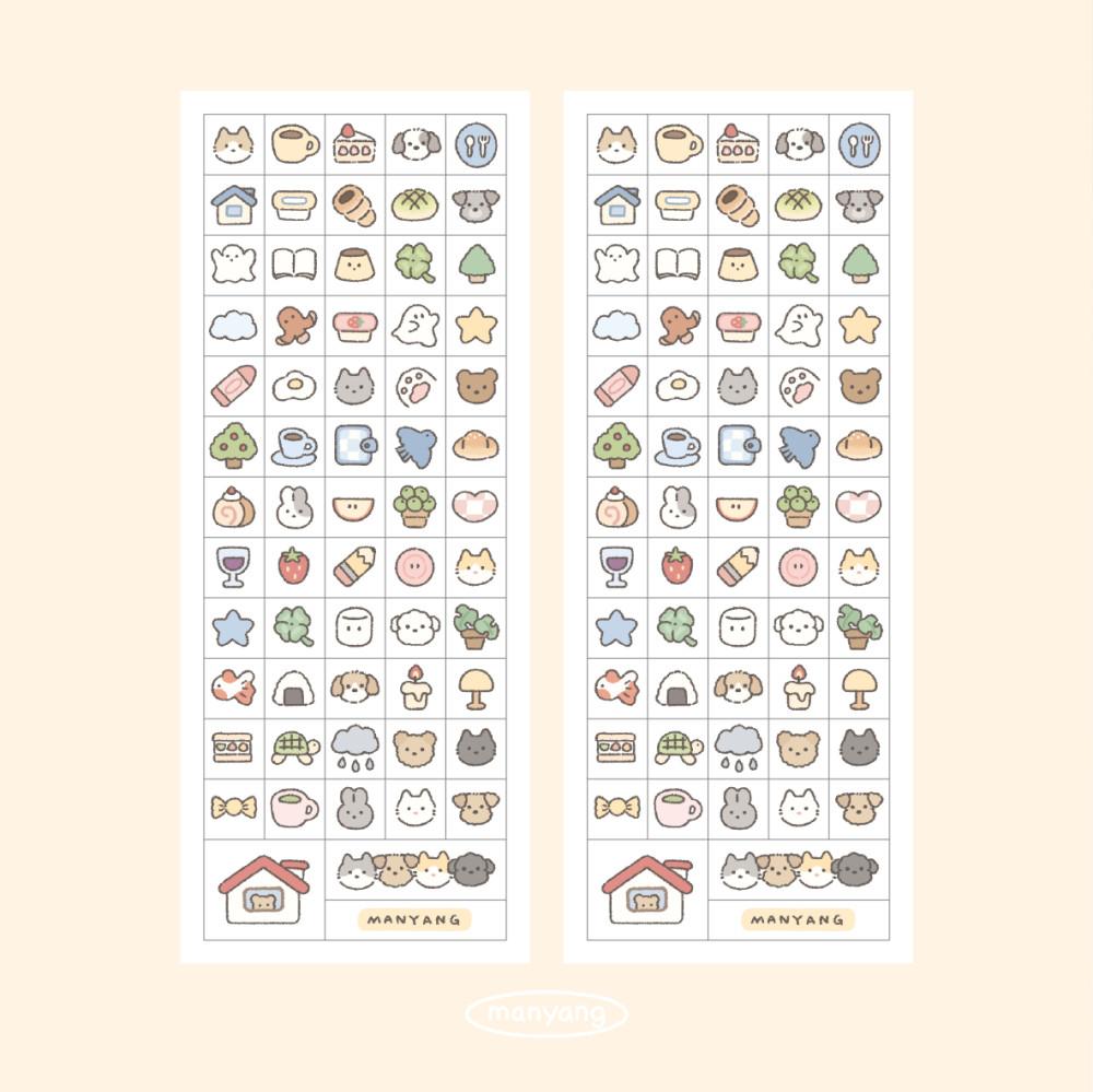 [마냥] 와글바글 네모네모 스티커